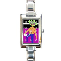 Goalkeeper Rectangle Italian Charm Watch