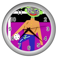 Goalkeeper Wall Clocks (silver)  by Valentinaart