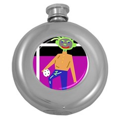 Goalkeeper Round Hip Flask (5 Oz)