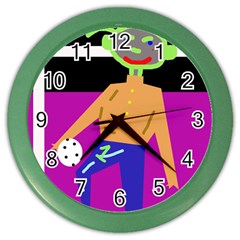 Goalkeeper Color Wall Clocks by Valentinaart