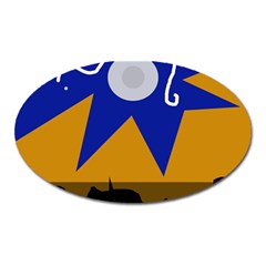 Decorative Abstraction Oval Magnet