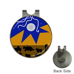 Decorative Abstraction Hat Clips With Golf Markers