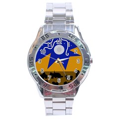 Decorative Abstraction Stainless Steel Analogue Watch