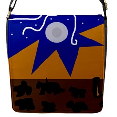 Decorative Abstraction Flap Messenger Bag (s)