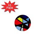 Colorful geomeric desing 1  Mini Buttons (10 pack)  Front