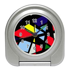 Colorful Geomeric Desing Travel Alarm Clocks