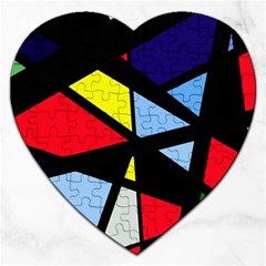 Colorful Geomeric Desing Jigsaw Puzzle (heart)