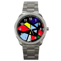 Colorful Geomeric Desing Sport Metal Watch