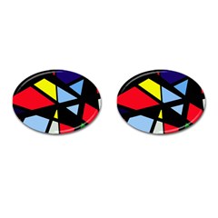 Colorful Geomeric Desing Cufflinks (oval) by Valentinaart