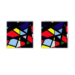 Colorful Geomeric Desing Cufflinks (square)