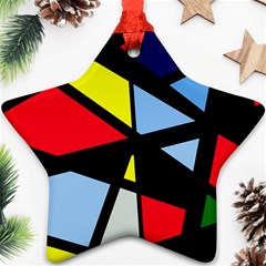 Colorful Geomeric Desing Star Ornament (two Sides) 