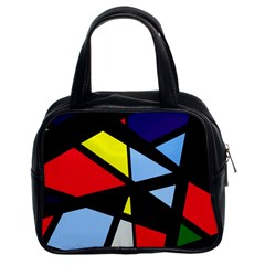 Colorful Geomeric Desing Classic Handbags (2 Sides) by Valentinaart