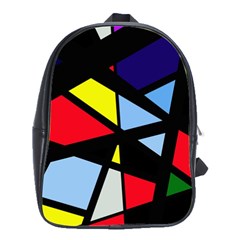 Colorful Geomeric Desing School Bags(large)  by Valentinaart