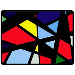 Colorful Geomeric Desing Fleece Blanket (large) 