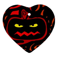 Halloween Pumpkin Ornament (heart) 