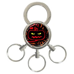 Halloween Pumpkin 3-ring Key Chains