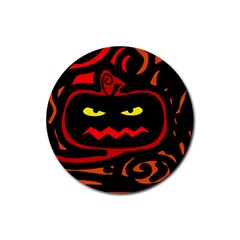 Halloween Pumpkin Rubber Round Coaster (4 Pack) 