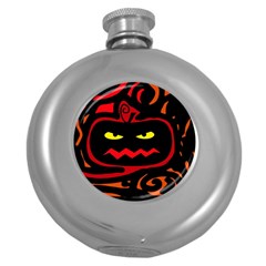 Halloween Pumpkin Round Hip Flask (5 Oz)