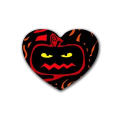 Halloween Pumpkin Heart Coaster (4 Pack) 