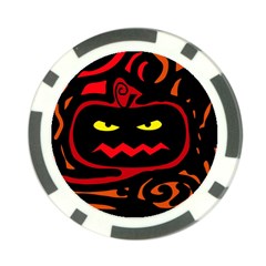 Halloween Pumpkin Poker Chip Card Guards