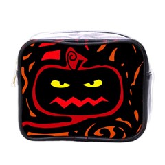 Halloween Pumpkin Mini Toiletries Bags by Valentinaart