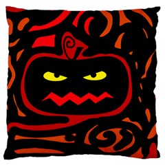 Halloween Pumpkin Large Flano Cushion Case (two Sides)