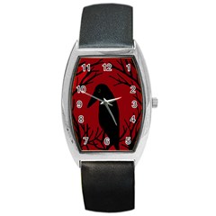 Halloween Raven - Red Barrel Style Metal Watch