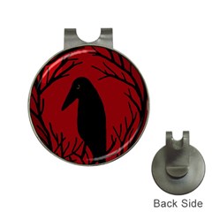 Halloween Raven - Red Hat Clips With Golf Markers