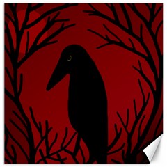 Halloween Raven - Red Canvas 20  X 20  