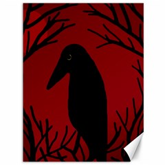 Halloween Raven - Red Canvas 36  X 48  