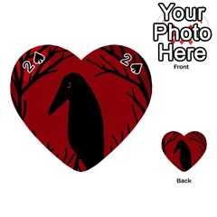 Halloween Raven - Red Playing Cards 54 (heart) 