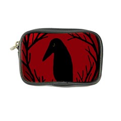 Halloween Raven - Red Coin Purse