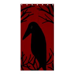 Halloween Raven - Red Shower Curtain 36  X 72  (stall)  by Valentinaart