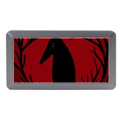 Halloween Raven - Red Memory Card Reader (mini) by Valentinaart