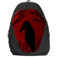 Halloween Raven - Red Backpack Bag