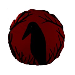 Halloween Raven - Red Standard 15  Premium Round Cushions