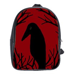 Halloween Raven - Red School Bags (xl) 