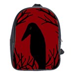 Halloween raven - red School Bags (XL)  Front