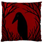 Halloween raven - red Standard Flano Cushion Case (Two Sides) Front