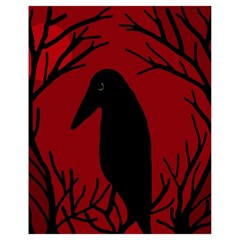 Halloween Raven - Red Drawstring Bag (small)