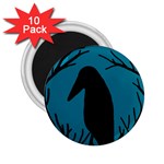 Halloween raven - Blue 2.25  Magnets (10 pack)  Front