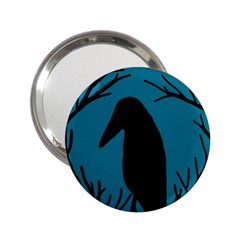 Halloween Raven - Blue 2 25  Handbag Mirrors