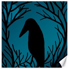 Halloween Raven - Blue Canvas 12  X 12  