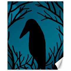 Halloween Raven - Blue Canvas 16  X 20  