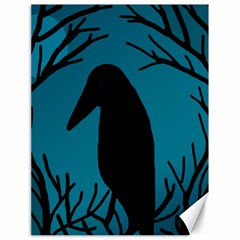 Halloween Raven - Blue Canvas 18  X 24  