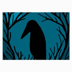 Halloween Raven - Blue Large Glasses Cloth