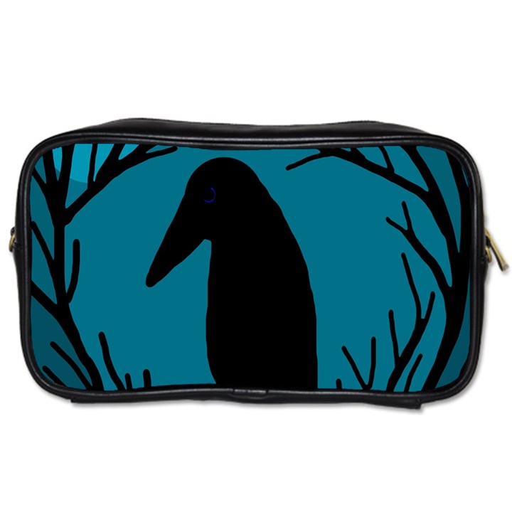 Halloween raven - Blue Toiletries Bags 2-Side