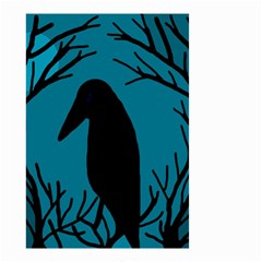 Halloween Raven - Blue Small Garden Flag (two Sides)