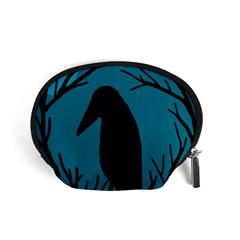 Halloween Raven - Blue Accessory Pouches (small) 