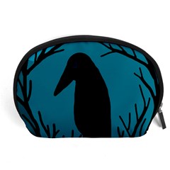 Halloween Raven - Blue Accessory Pouches (large) 